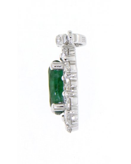 OVAL EMERALD DIAMOND PENDANT (TP2036)