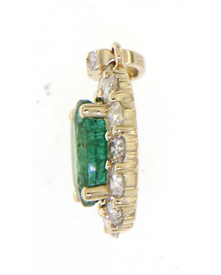 OVAL EMERALD DIAMOND PENDANT (TP2036)