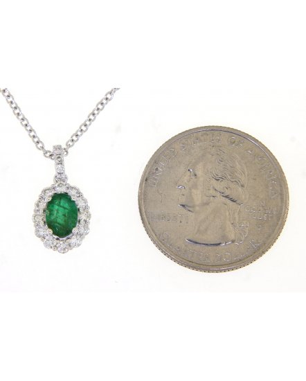 OVAL EMERALD DIAMOND PENDANT (TP2036)