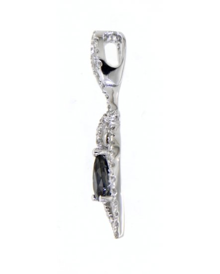 PEAR SAPPHIRE DIAMOND PENDANT (TP2043)