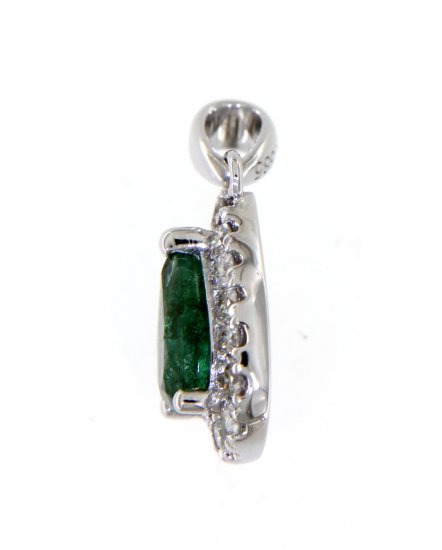 PEAR EMERALD DIAMOND PENDANT (TP2045)