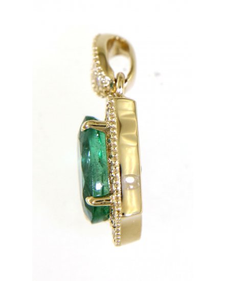 OVAL EMERALD DIAMOND PENDANT (TP2049)