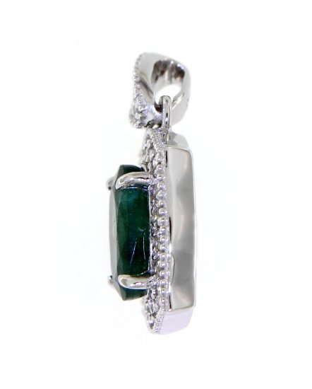 OVAL EMERALD DIAMOND PENDANT (TP2049)