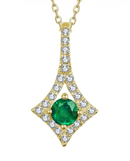 KITE SHAPE COLORED STONE DIAMOND PENDANT (TP2052)