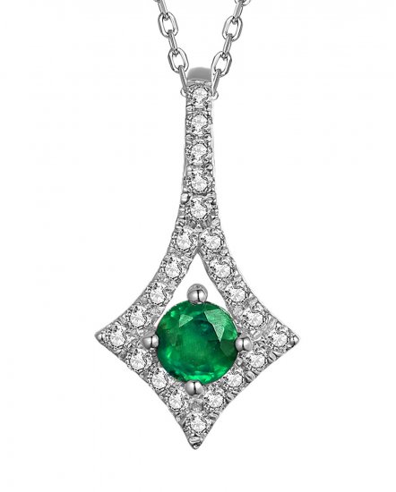 KITE SHAPE COLORED STONE DIAMOND PENDANT (TP2052)