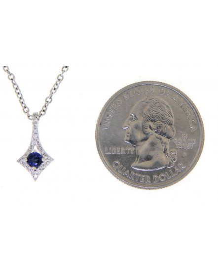 KITE SHAPE COLORED STONE DIAMOND PENDANT (TP2052)