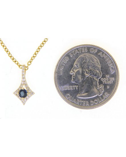 KITE SHAPE COLORED STONE DIAMOND PENDANT (TP2052)