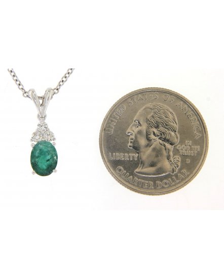 OVAL EMERALD DIAMOND PENDANT (TP2062)