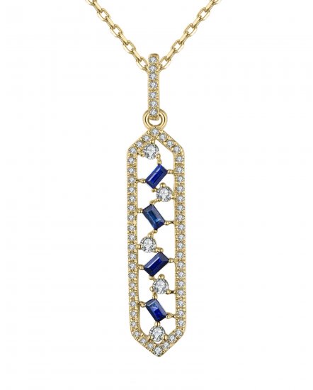STRAIGHT BAR SAPPHIRE DIAMOND PENDANT (TP2064)
