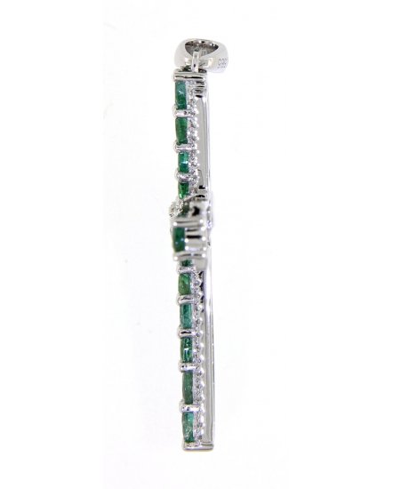 CROSS EMERALD DIAMOND PENDANT (TP2066)