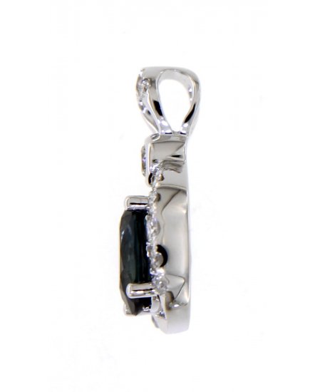 OVAL SAPPHIRE DIAMOND PENDANT (TP2086)