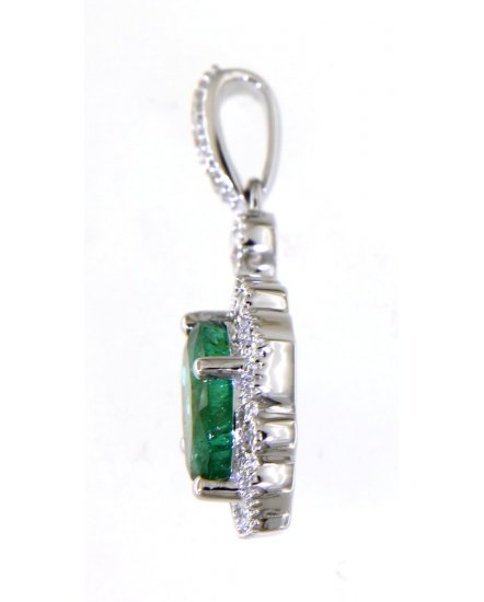 OVAL EMERALD DIAMOND PENDANT (TP2087)