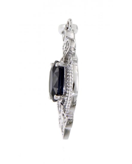 OVAL SAPPHIRE DIAMOND PENDANT (TP2089)