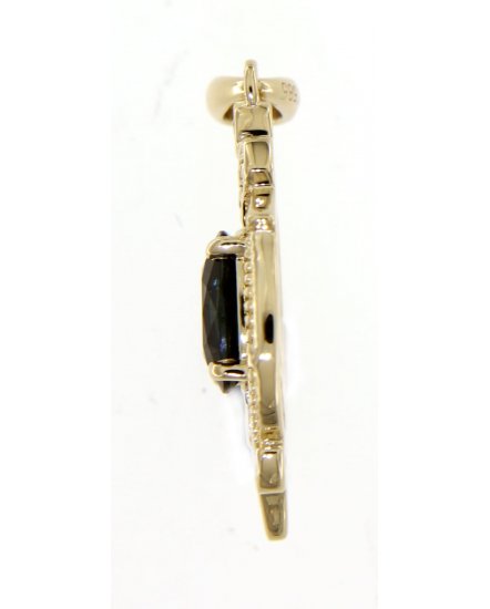 OVAL SAPPHIRE DIAMOND PENDANT (TP2089)