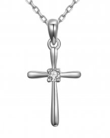 CROSS SOLITAIRE DIAMOND PENDANT (TP2095)