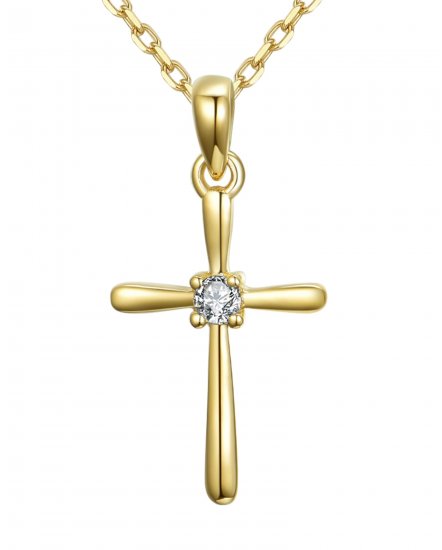CROSS SOLITAIRE DIAMOND PENDANT (TP2095)