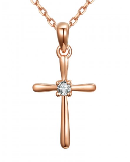 CROSS SOLITAIRE DIAMOND PENDANT (TP2095)