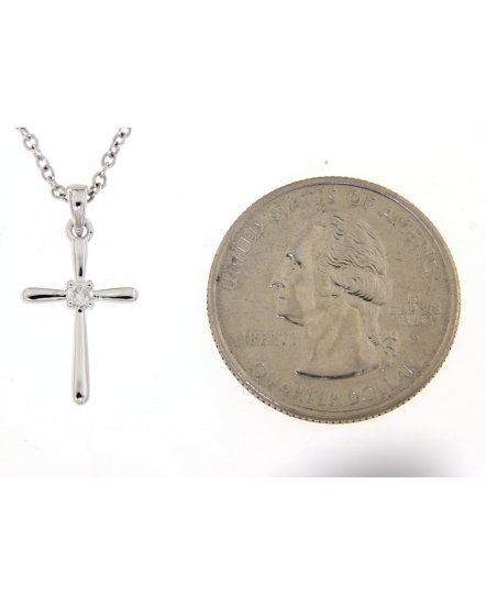 CROSS SOLITAIRE DIAMOND PENDANT (TP2095)