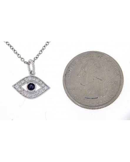 EVIL EYE SAPPHIRE DIAMOND PENDANT (TP2102)