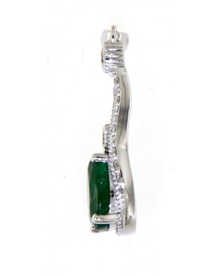 OVAL EMERALD DIAMOND PENDANT (TP2105)