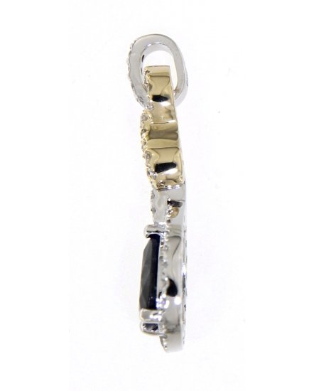 PEAR SAPPHIRE DIAMOND PENDANT (TP2107)