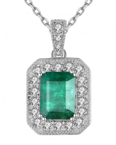 EMERALD CUT DIAMOND PENDANT (TP2118)