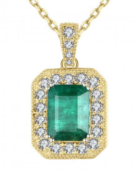 EMERALD CUT DIAMOND PENDANT (TP2118)