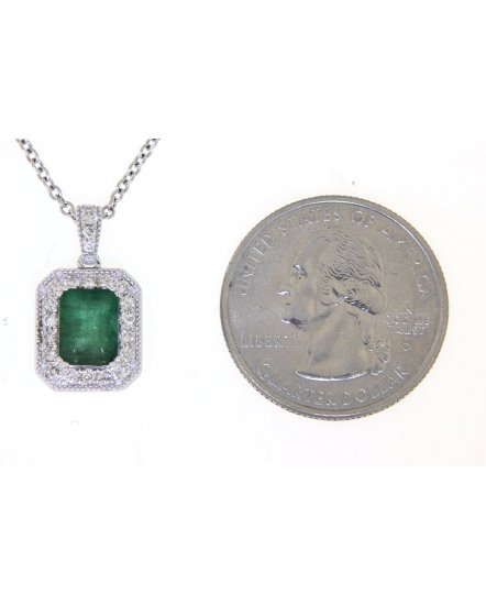 EMERALD CUT DIAMOND PENDANT (TP2118)