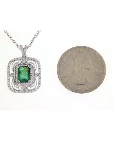 EMERALD CUT DIAMOND PENDANT (TP2120)
