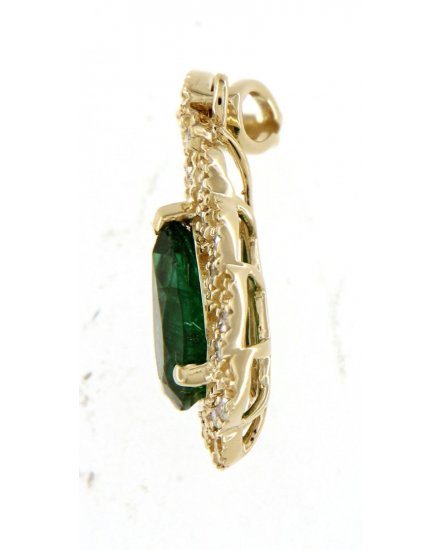 PEAR EMERALD DIAMOND PENDANT (TP2122)