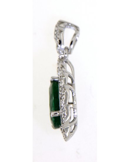 PEAR EMERALD DIAMOND PENDANT (TP2122)