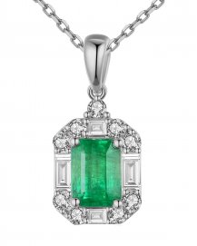 EMERALD CUT DIAMOND PENDANT (TP2124)