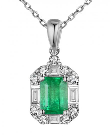 EMERALD CUT DIAMOND PENDANT (TP2124)
