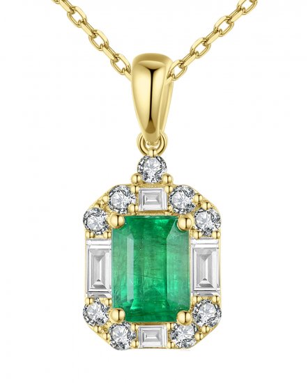 EMERALD CUT DIAMOND PENDANT (TP2124)