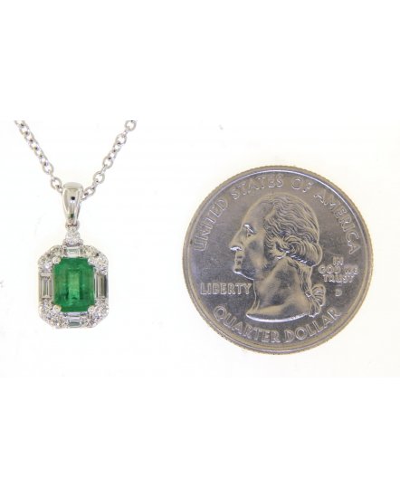 EMERALD CUT DIAMOND PENDANT (TP2124)
