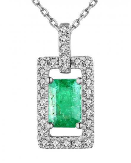 EMERALD CUT DIAMOND PENDANT (TP2126)