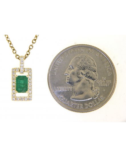 EMERALD CUT DIAMOND PENDANT (TP2126)