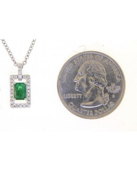 EMERALD CUT DIAMOND PENDANT (TP2126)