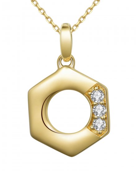 HEXAGON STYLE DIAMOND PENDANT (TP2128)