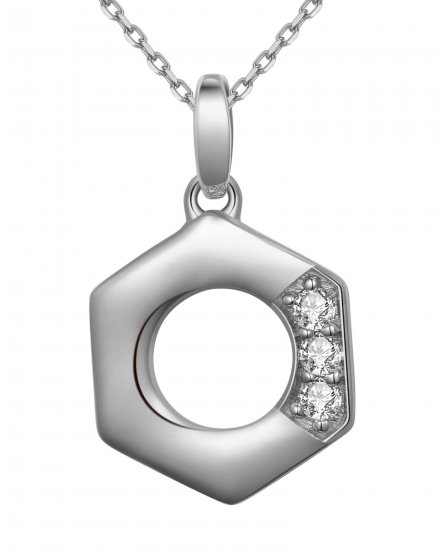 HEXAGON STYLE DIAMOND PENDANT (TP2128)
