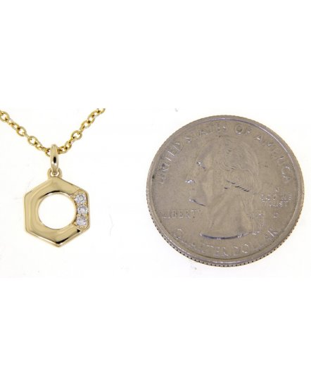 HEXAGON STYLE DIAMOND PENDANT (TP2128)