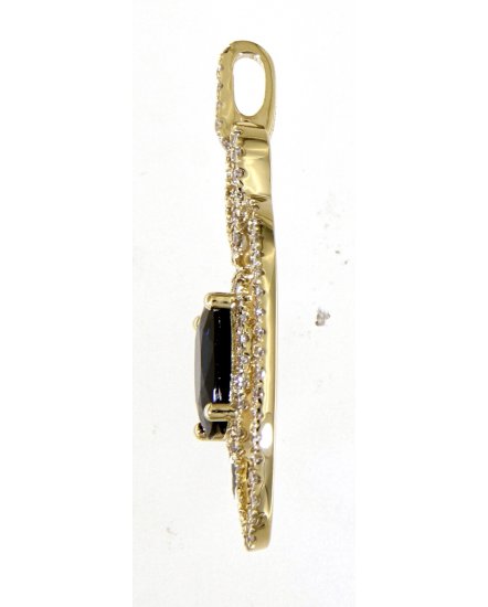 OVAL SAPPHIRE DIAMOND PENDANT (TP2132)