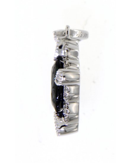 OVAL SAPPHIRE DIAMOND PENDANT (TP2135)