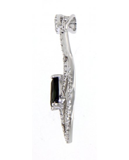 PEAR SAPPHIRE DIAMOND PENDANT (TP2138)