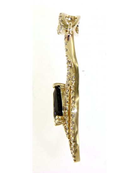 PEAR SAPPHIRE DIAMOND PENDANT (TP2138)