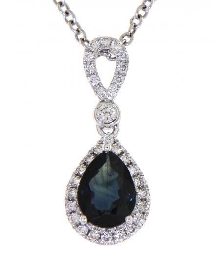 PEAR COLORED STONE DIAMOND PENDANT (TP2139)