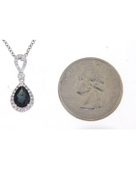 PEAR COLORED STONE DIAMOND PENDANT (TP2139)