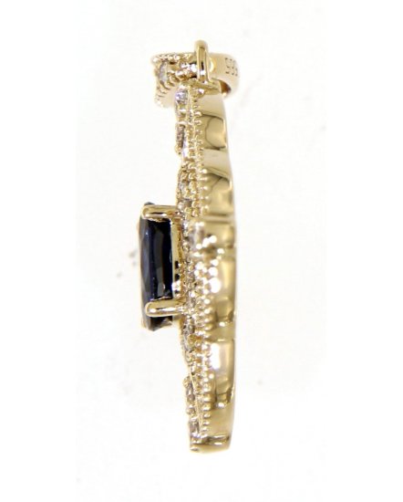 OVAL SAPPHIRE DIAMOND PENDANT (TP2141)