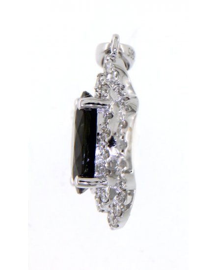 OVAL SAPPHIRE DIAMOND PENDANT (TP2150)