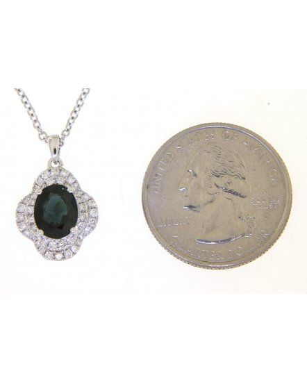 OVAL SAPPHIRE DIAMOND PENDANT (TP2150)